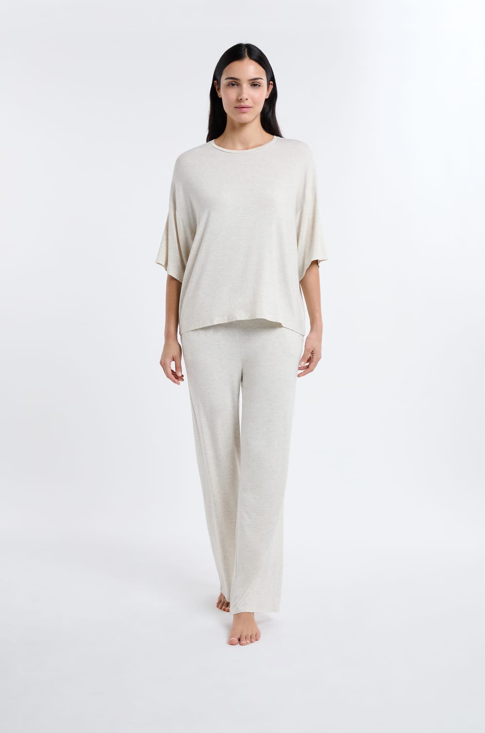 T-shirt de pyjama en modal;${refinementColor}