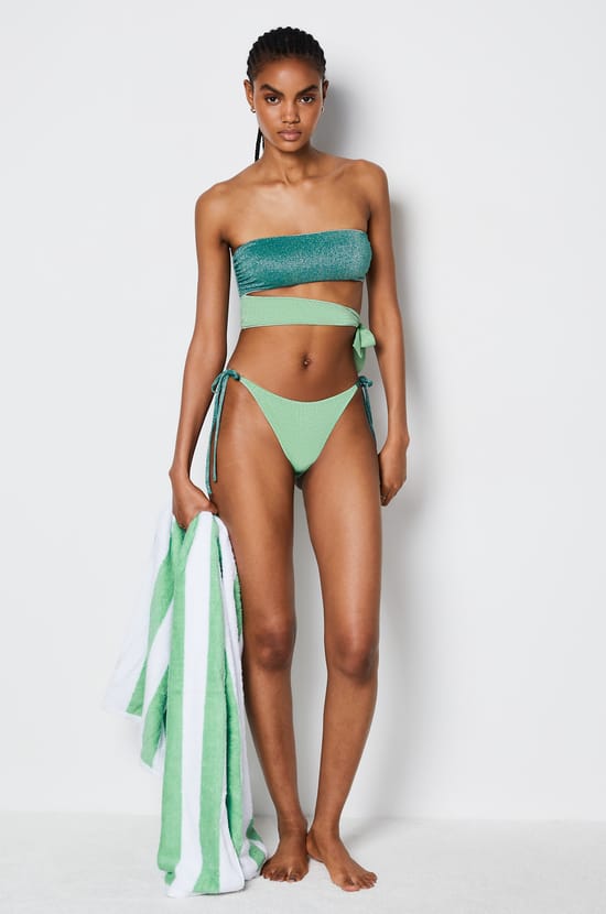 Culotte bikini à nouer bas de maillot pailleté;${refinementColor}