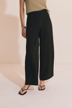 Pantalon ample ajust&eacute; asym&eacute;trique;${refinementColor}
