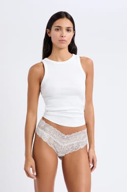 V-shape Lace Hipster;${refinementColor}