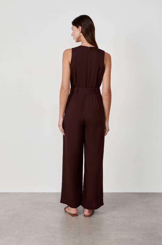 V-neck Jumpsuit;${refinementColor}