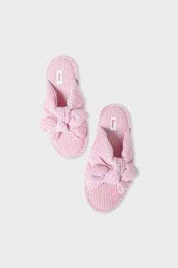 Chaussons tongs à rayures;${refinementColor}