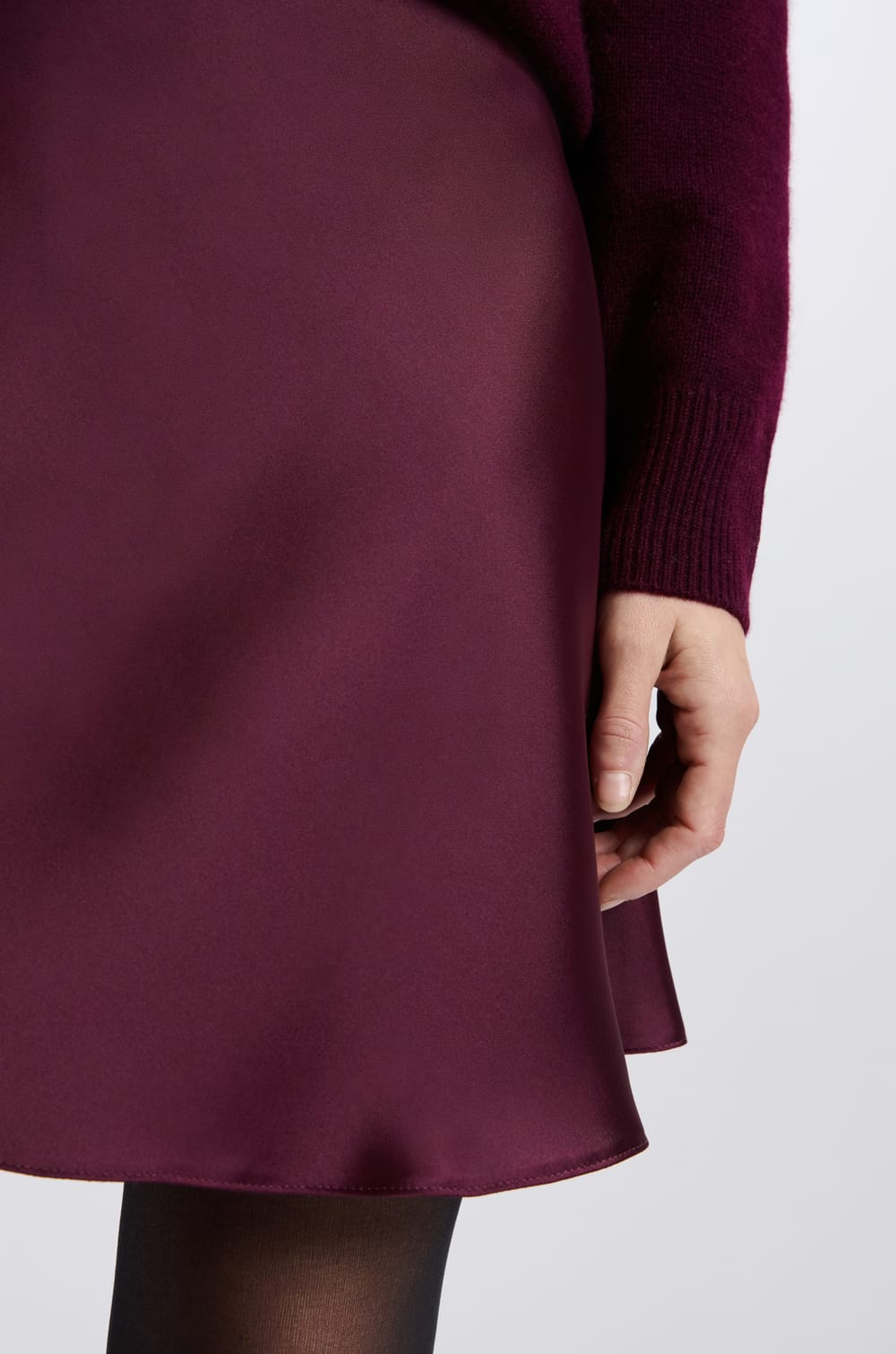 Jupe courte satin&eacute;e;${refinementColor}