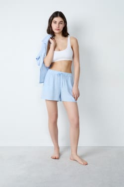 Květinové pyžamové šortky;${refinementColor}