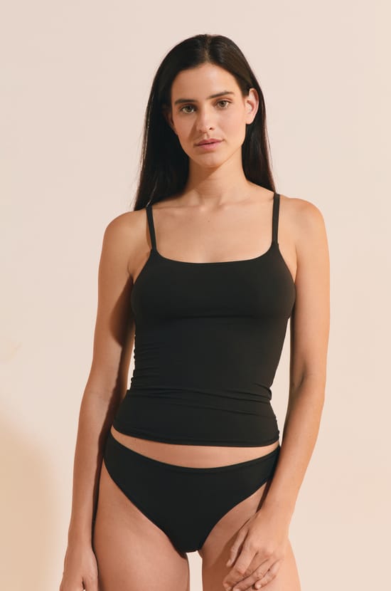 Top aus Mikrofaser mit integriertem Bralette;${refinementColor}