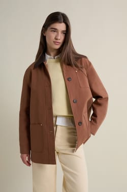 Mid-length velvet collar jacket;${refinementColor}