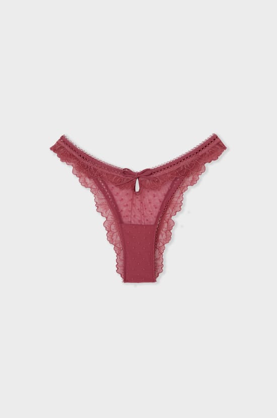 Tulle and Lace Briefs;${refinementColor}