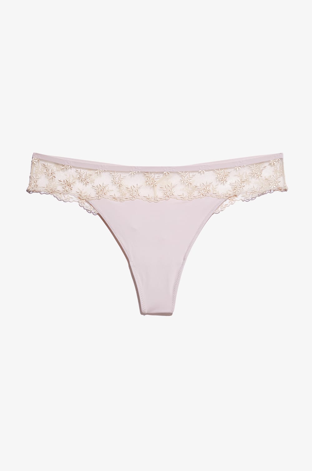Embroidered Tulle Tanga;${refinementColor}