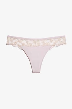 Embroidered Tulle Tanga;${refinementColor}