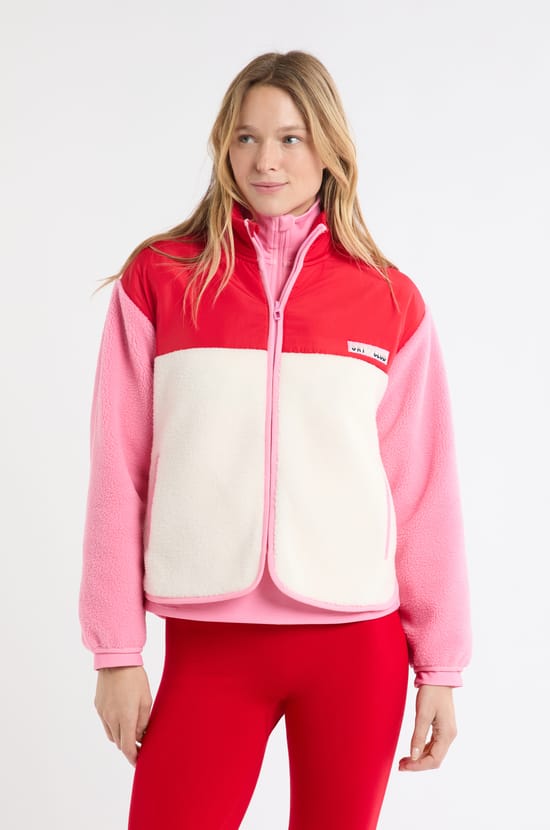 Veste effet polaire à imprimé "ski club";${refinementColor}
