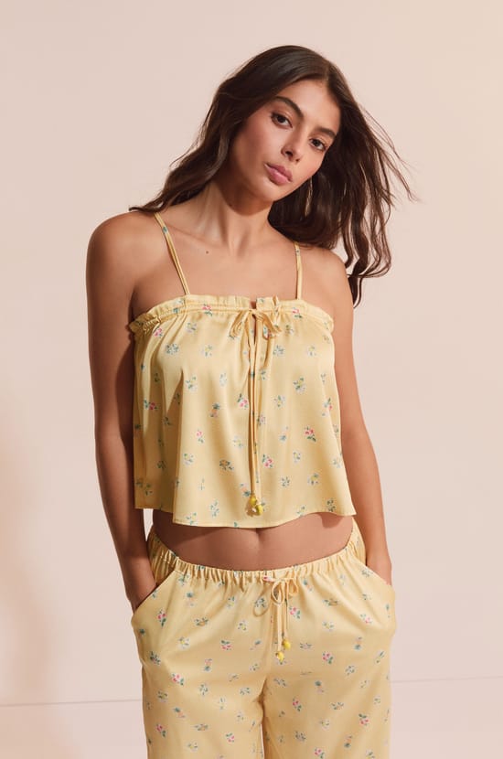 Crop top &agrave; motifs;${refinementColor}