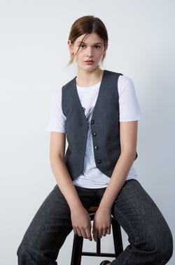Sleeveless Cardigan;${refinementColor}