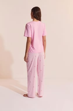 Ensemble de pyjama 2 pi&egrave;ces &agrave; motifs cerise;${refinementColor}