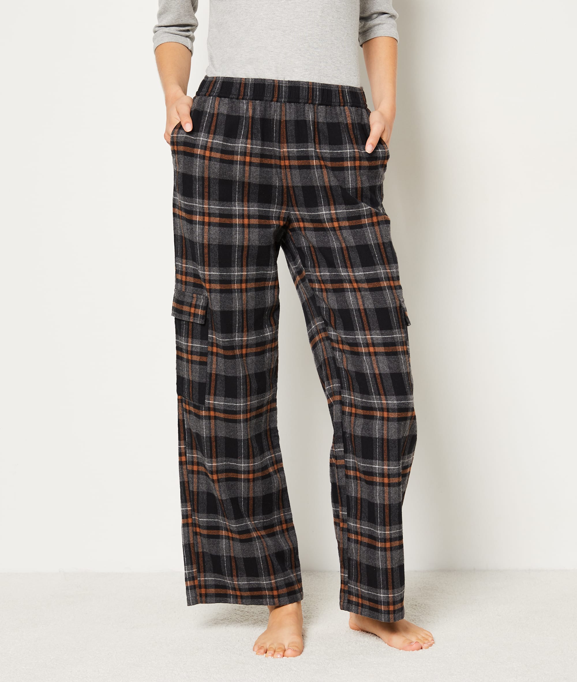Pantalon Pyjama Fille Carreaux Rouge Noël - Taille Élastique Et Poches - Doux Chaud Confortable - Vêtement Nuit Maison Enfant - 2
