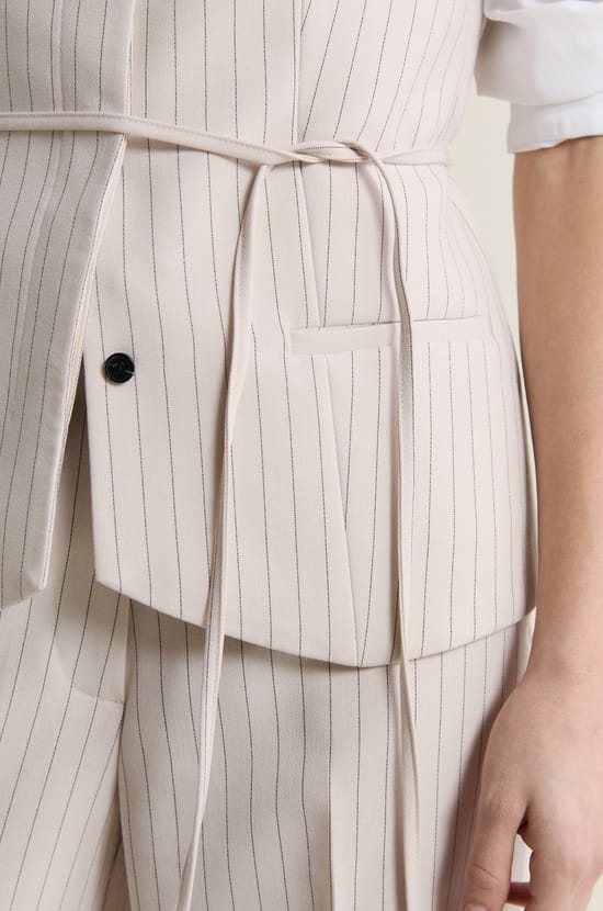 Gilet sans manches &agrave; rayures;${refinementColor}