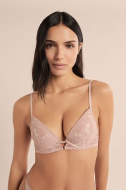 Sujetador N.2 - El push-up escote pronunciado de tejido brillante;${refinementColor}