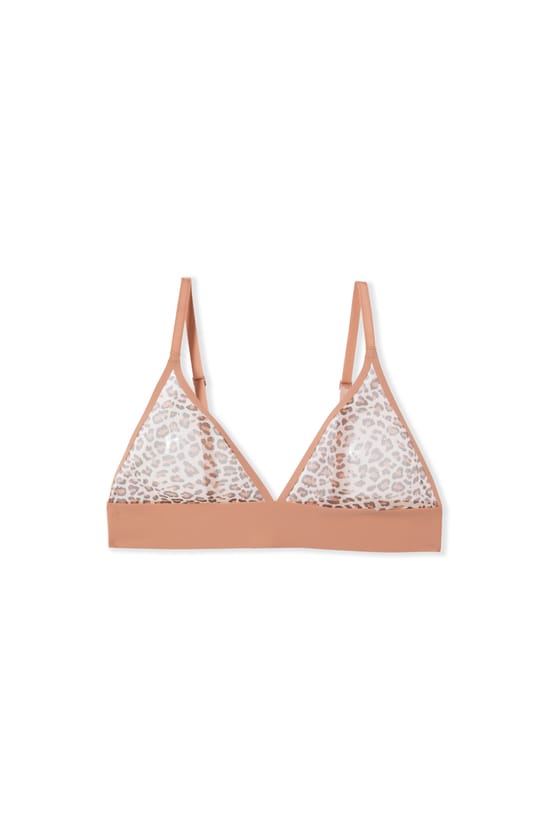 Soutien-gorge triangle sans armatures en tulle;${refinementColor}