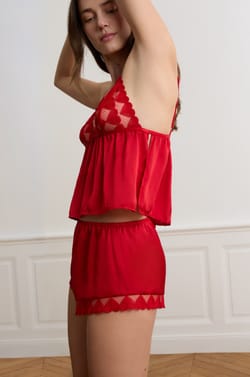 Caraco brod&eacute; &agrave; motifs c&oelig;urs;${refinementColor}