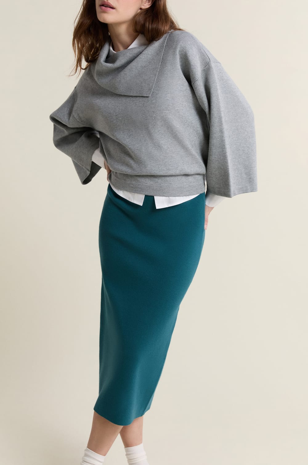 Long Knit Skirt;${refinementColor}