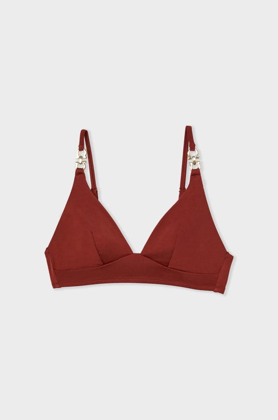 Triangle Bikini Top with Jewel Details;${refinementColor}