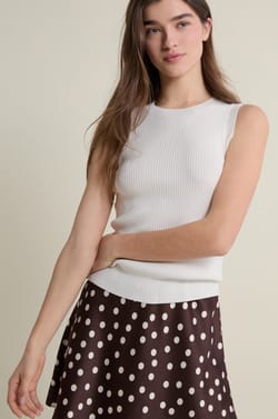 Ribbed Round Neck Tank Top;${refinementColor}