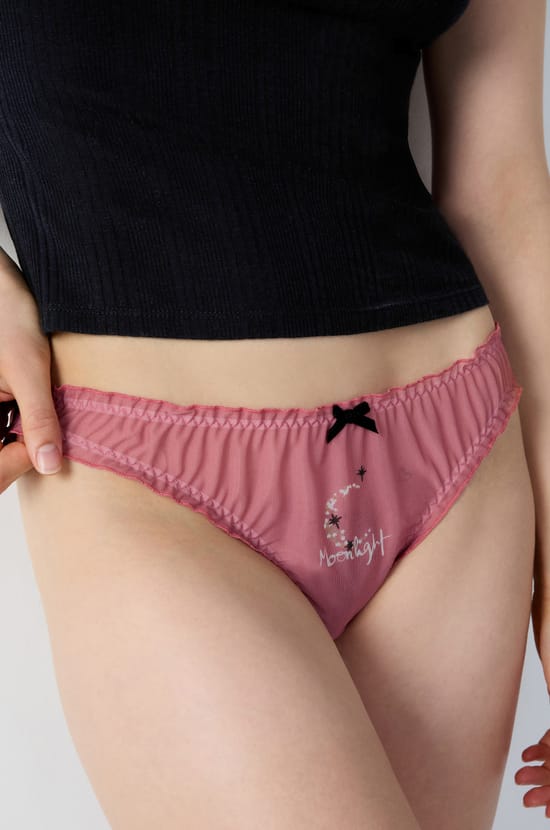 Panty de tul estampado;${refinementColor}