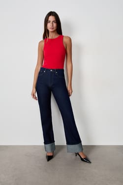 Débardeur côtelé en coton;${refinementColor}