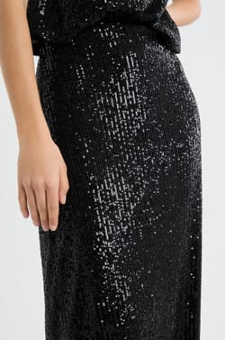 Long Sequin Skirt;${refinementColor}