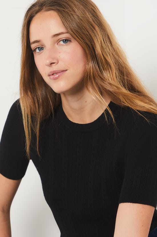 Pull manches courtes;${refinementColor}