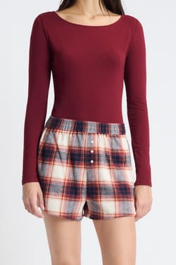 Short de pyjama à carreaux;${refinementColor}