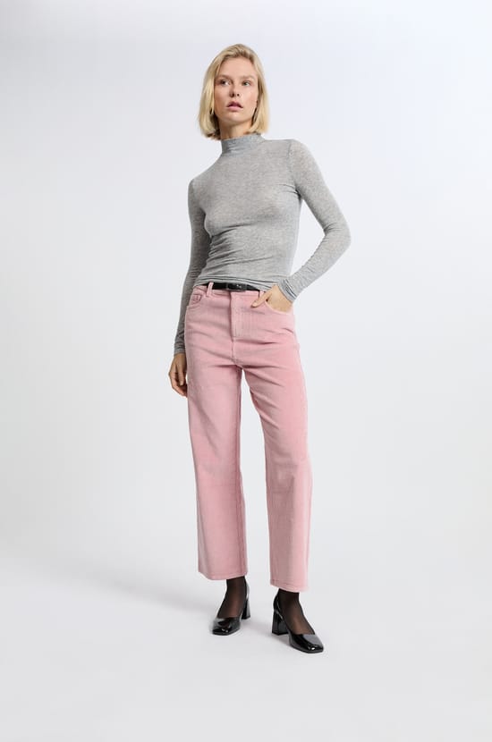 Pantalon en coton effet velours;${refinementColor}