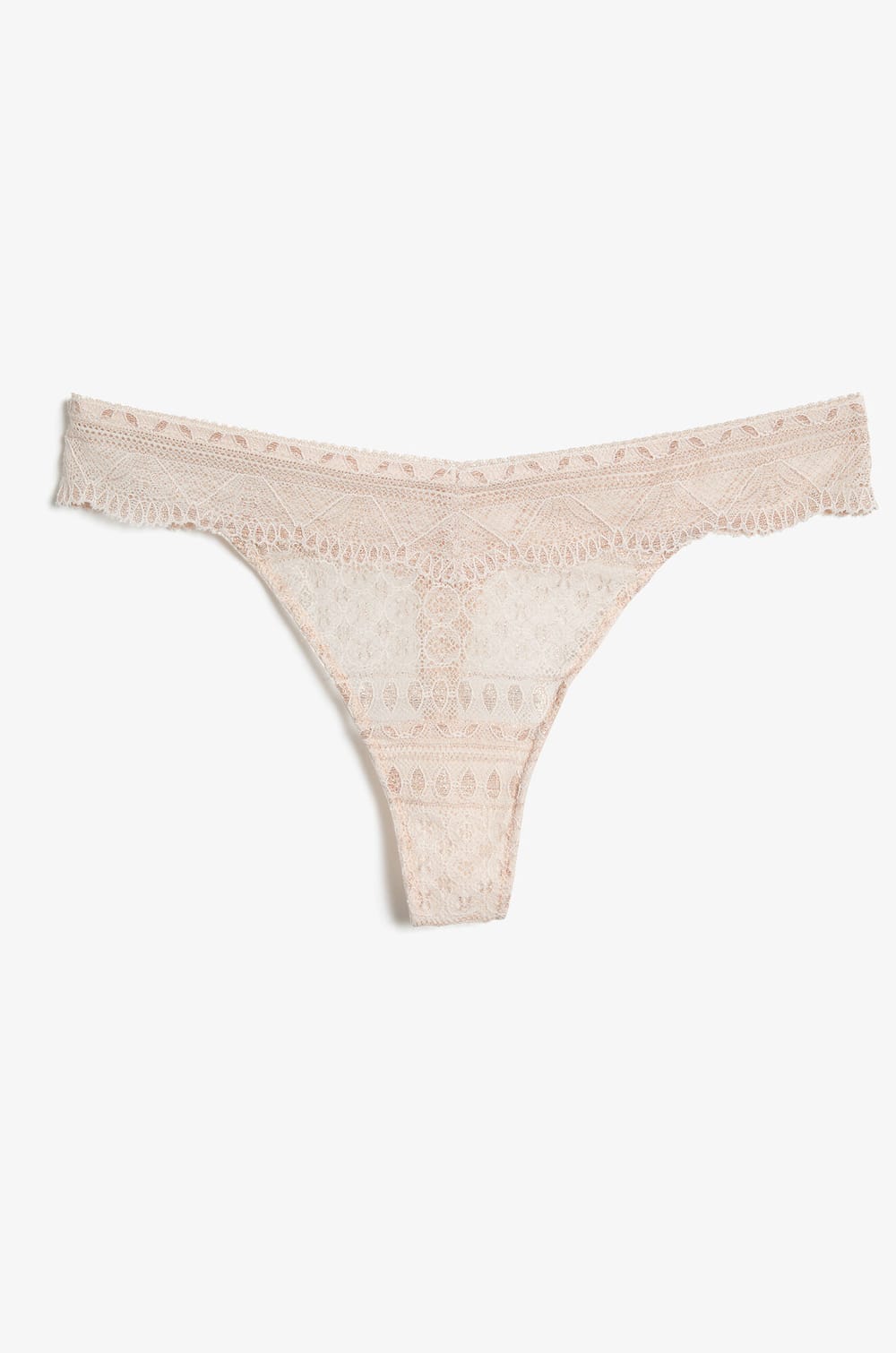 String Sh String en dentelle IDOLE ROSE POUDRE - ETAM