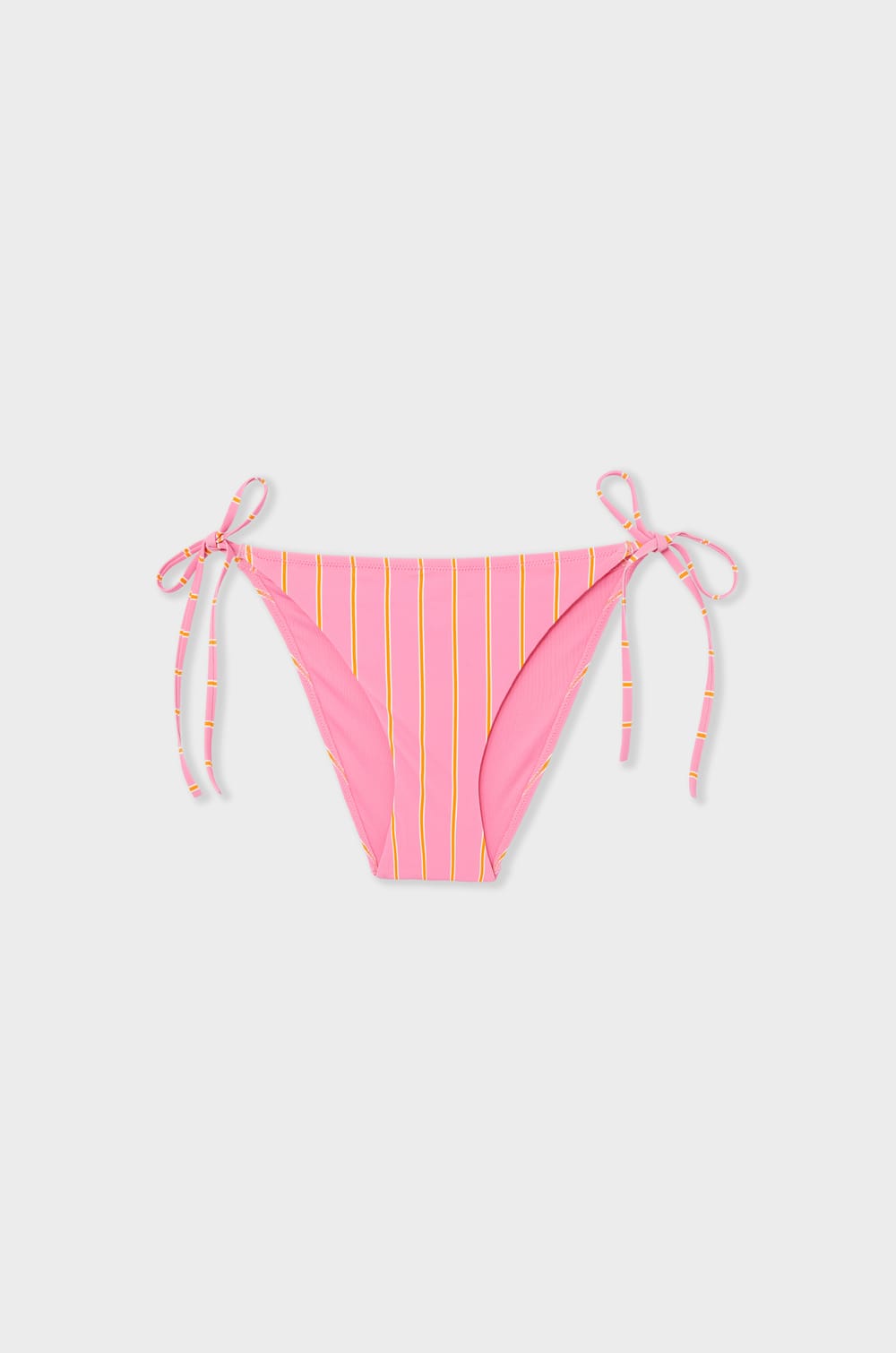 Striped Tie-Side Bikini Bottom;${refinementColor}