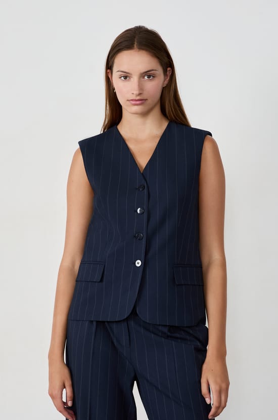 Gilet sans manches à boutons;${refinementColor}