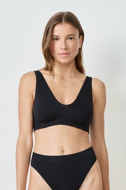 Soutien-gorge brassière côtelée;${refinementColor}
