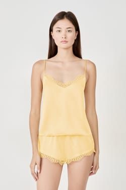 Top de seda con detalles de encaje;${refinementColor}