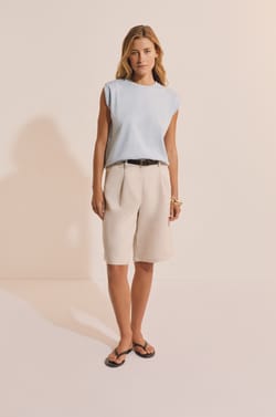 T-shirt sans manches en coton;${refinementColor}