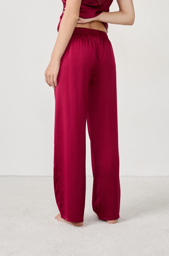 Pantalon de pyjama satiné;${refinementColor}