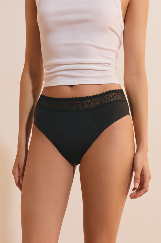 Culotte menstruelle en coton - Flux abondant;${refinementColor}