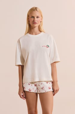 T-shirt de pyjama &agrave; motif tomate;${refinementColor}