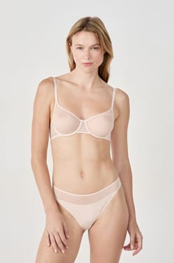 Soutien-gorge balconnet en tulle;${refinementColor}
