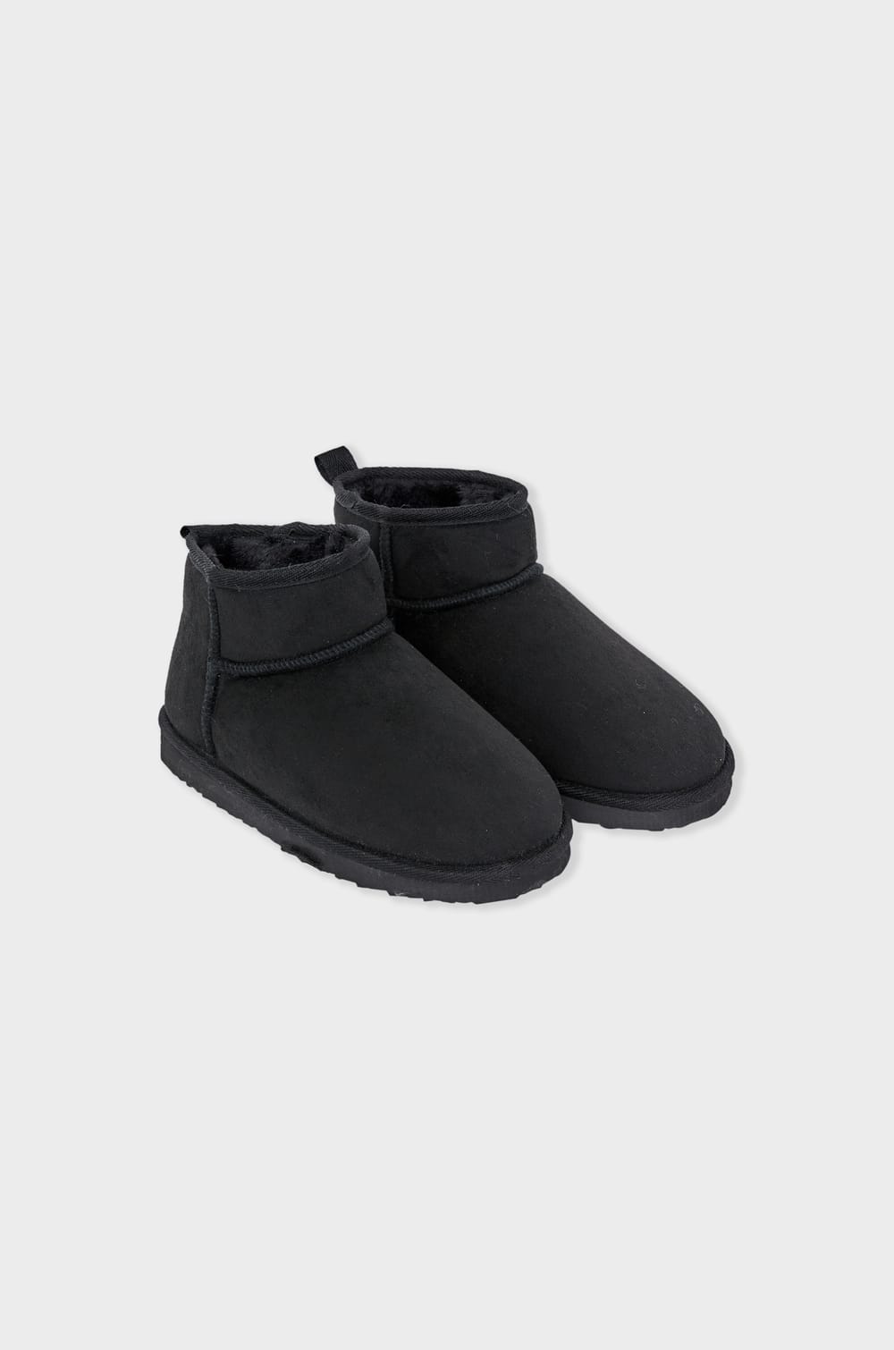 Fur-Lined Bootie Slippers;${refinementColor}