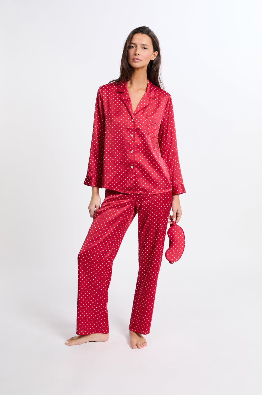 2-Piece Pyjama Set with Patterns and Mask;${refinementColor}