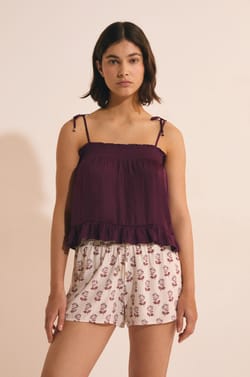 Pantal&oacute;n corto de pijama estampado;${refinementColor}