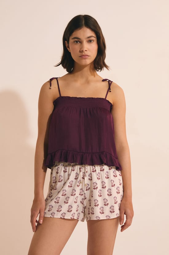 Pantal&oacute;n corto de pijama estampado;${refinementColor}