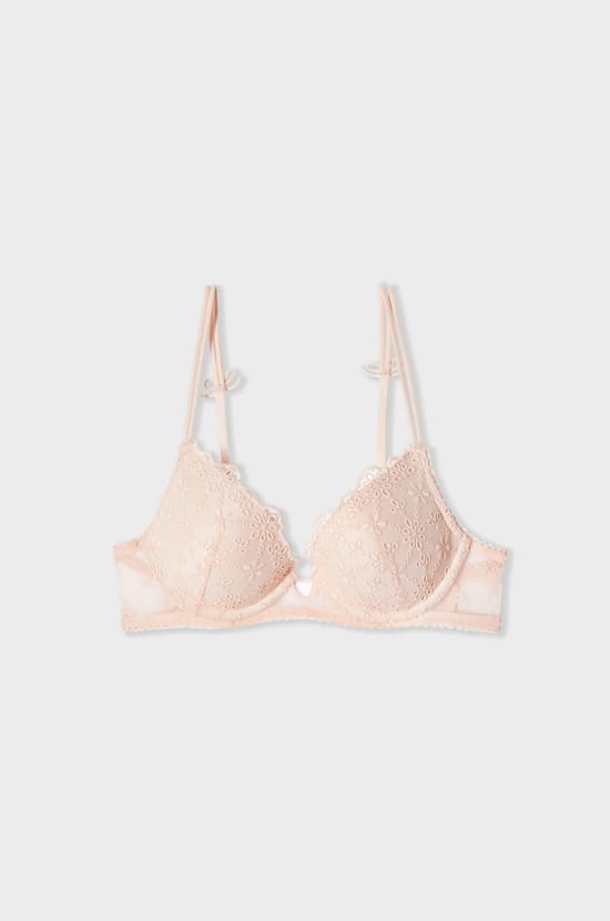 Soutien-gorge N.2 - Le push-up plongeant avec broderie;${refinementColor}