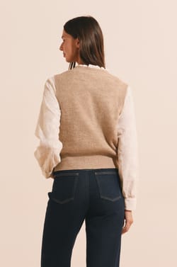 Gilet sans manches avec laine;${refinementColor}