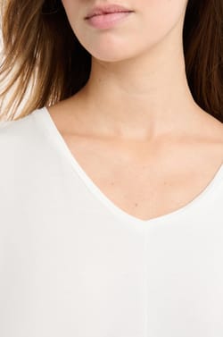   Top liso de manga corta;${refinementColor}