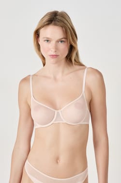 Soutien-gorge balconnet en tulle;${refinementColor}