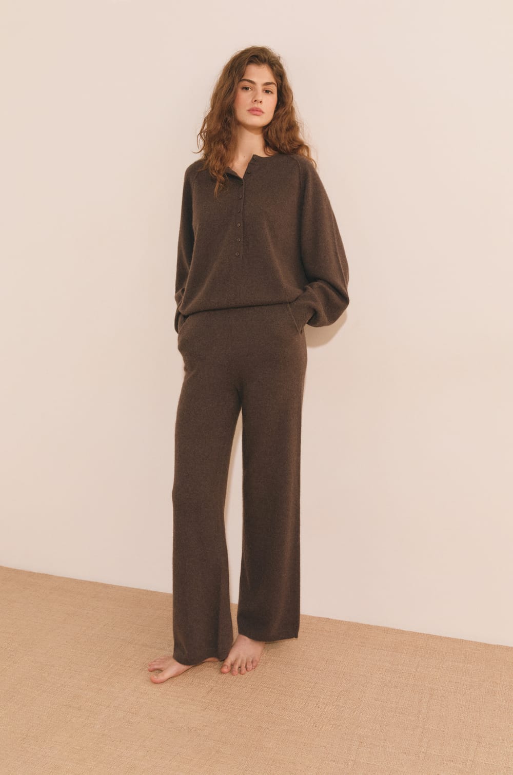 Pantalon de pyjama 100% cachemire;${refinementColor}